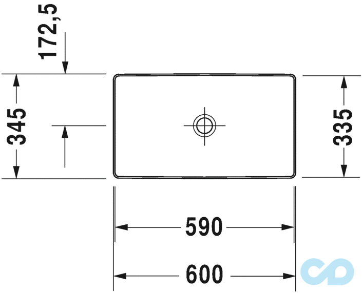 раковина накладная duravit durasquare 2355600000