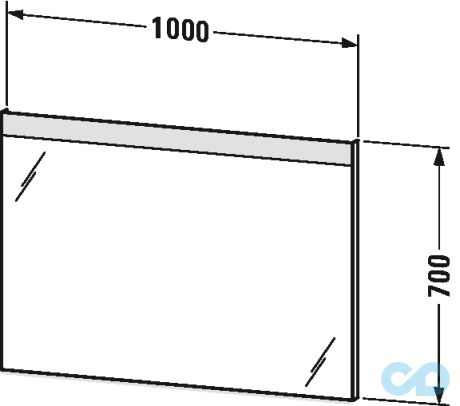 креслення Дзеркало у ванну Duravit LM7837