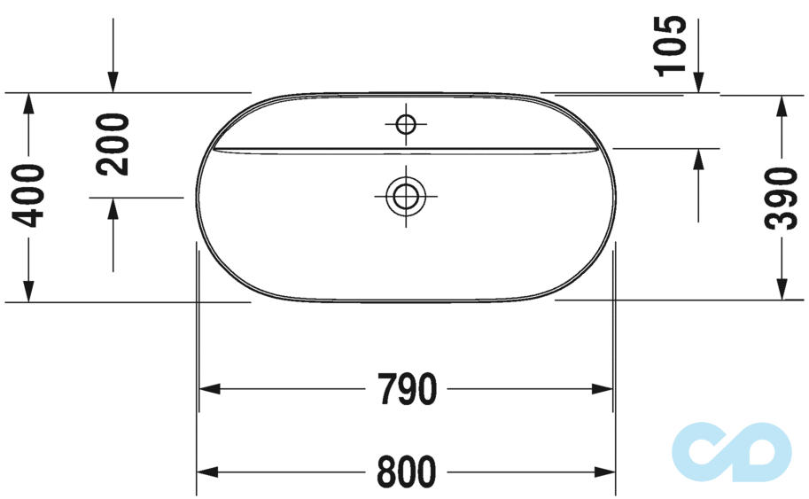 раковина накладная duravit luv 0380800000 размеры