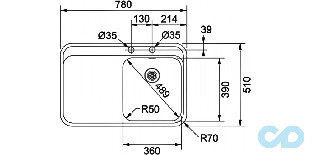 розміри кухонна мийка franke sinos snx 377