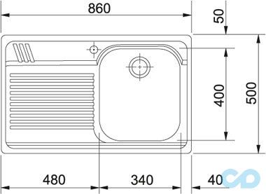 розміри кухонна мийка franke armonia amt 802