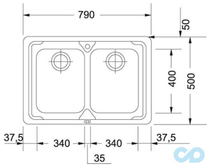 розміри кухонна мийка franke logica lol 839
