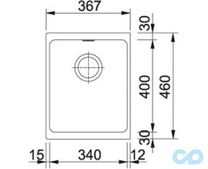 розмір кухонна мийка franke kubus kbg 637