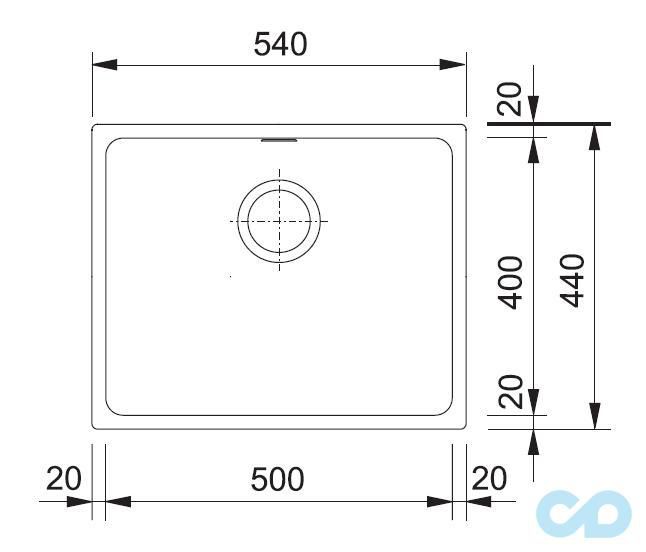 кухонна мийка franke kubus kbg 025 розміри