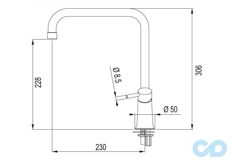 розмір кухонний змішувач franke galileo (115.0289.847