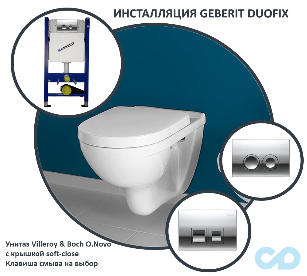geberit duofix інсталяція для підвісного унітазу 4 в 1