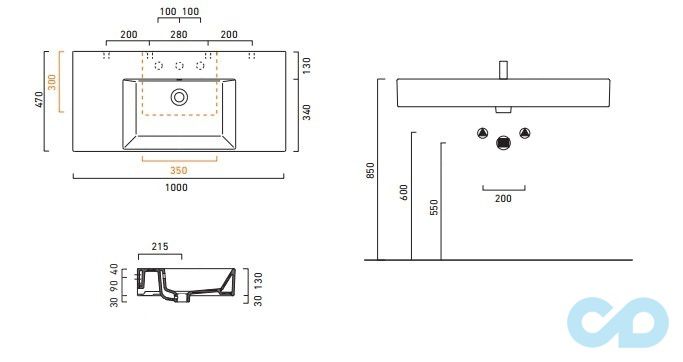 фото раковина catalano premium up 110vpup00