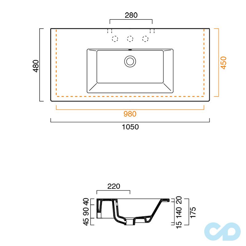 раковина catalano star 1105st00 розміри