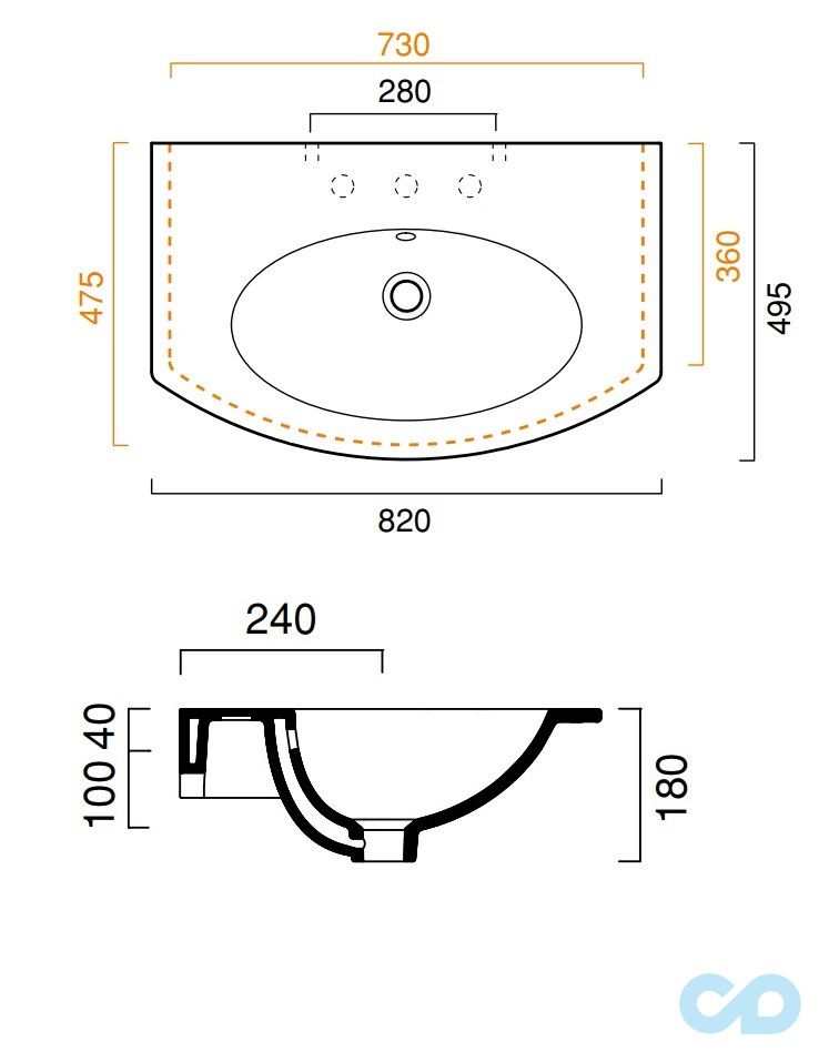 характеристики раковина catalano velis 182vl00