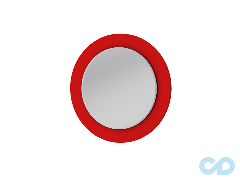 Дзеркало Botticelli Vanessa VNM-80 червоне