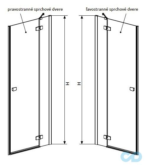 технічна схема Душові двері Radaway Fuenta New DWJ 120 ліва 384016-01-01L