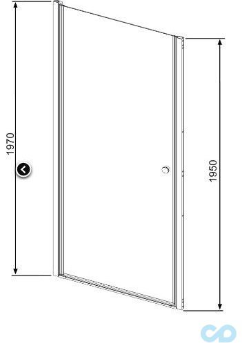 технічна схема Душові двері Radaway Eos DWJ 37983-01-12N (інмато