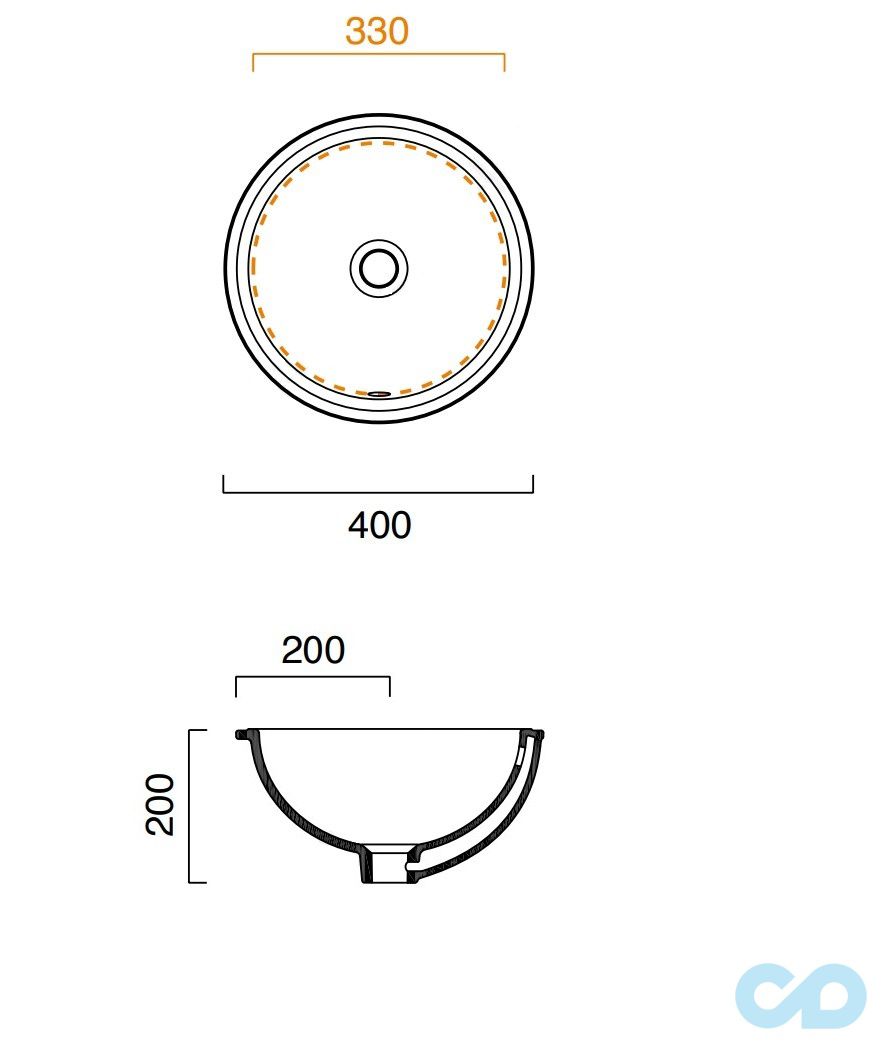 раковина вбудована catalano canova royal 1so4000 розміри