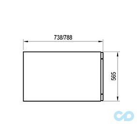 креслення Бічна панель Ravak U 80 CZ00140A00
