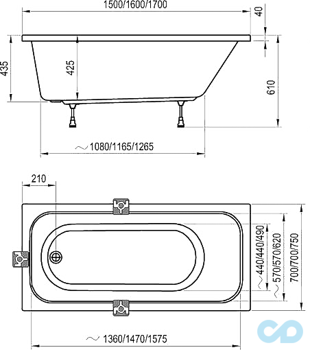 акриловая ванна фирмы ravak	