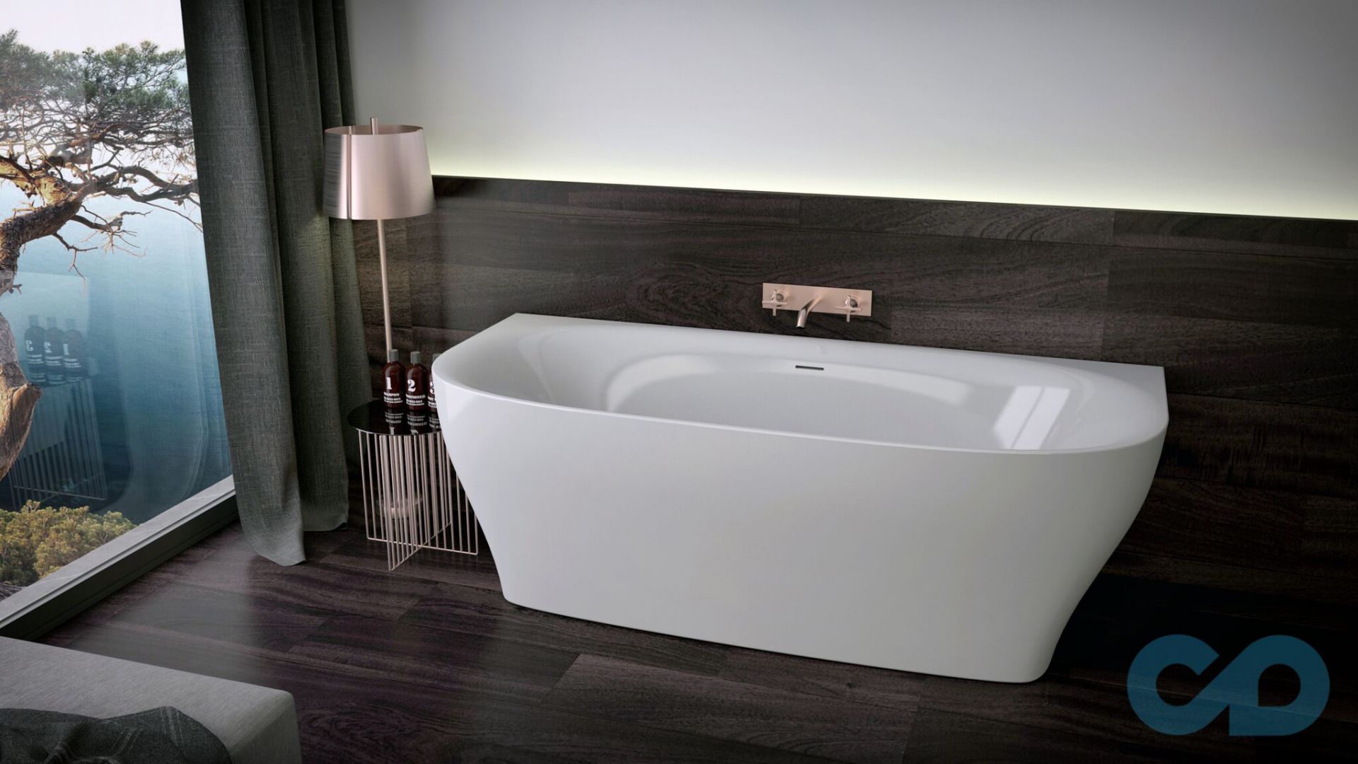 купити ванна пристінна knief dream wall 0100-252-06 + 0100-091-06 з панеллю