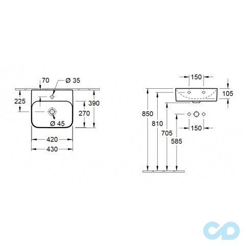раковина villeroy boch finion 436443r1 цена