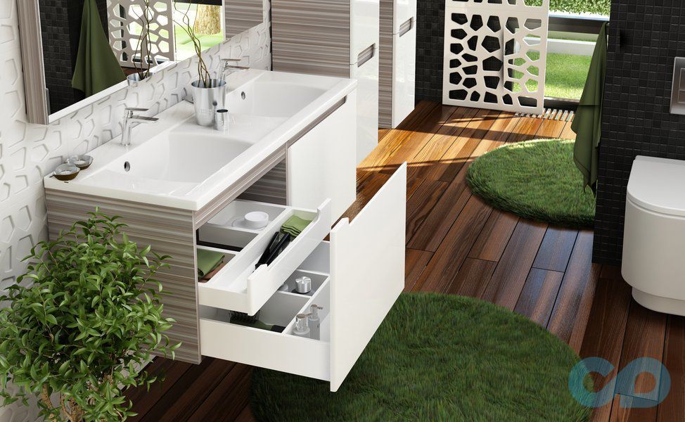 фото Шафа Ravak SD Classic 1300 + подвійний умивальник Classic 1300 X000000422 + XJD01113000