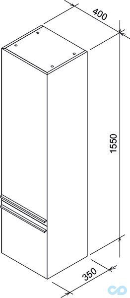 креслення Пенал Ravak SB Clear 400 X000000761