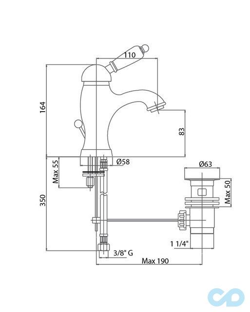 розмір змішувач для біде bianchi elite bidelt2003011iacrm