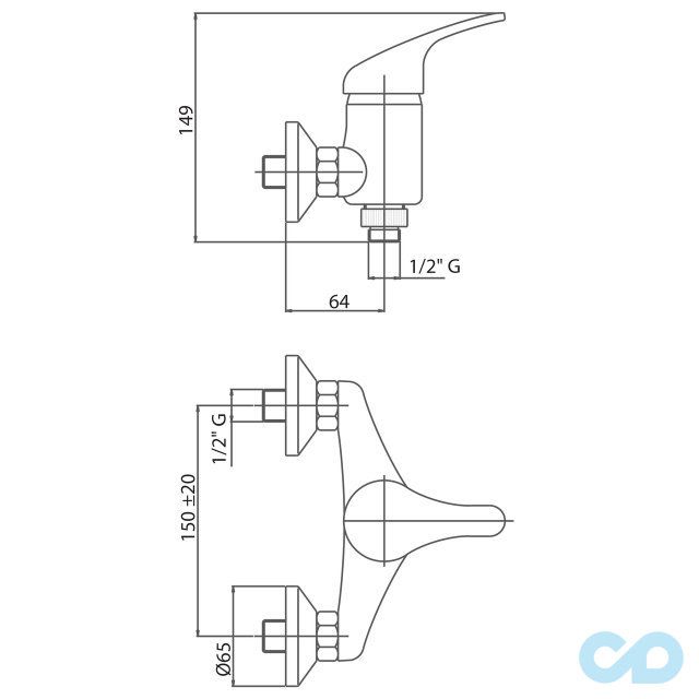 розмір змішувач для душа bianchi star esdstr2005strskcrm