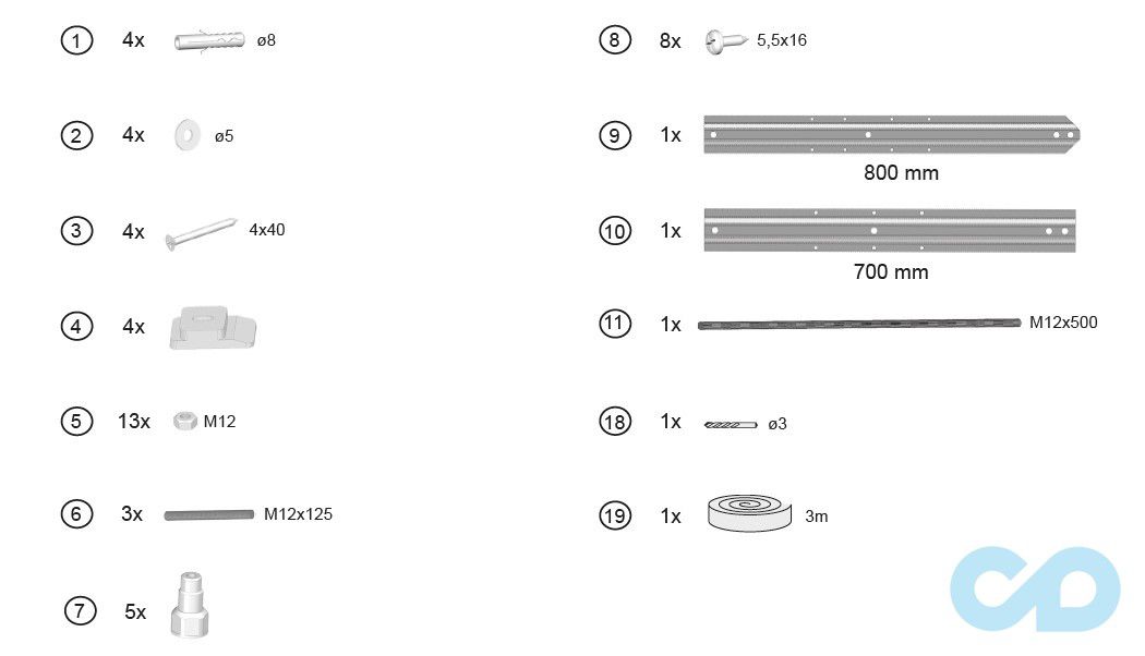 купить Крепление панели Ravak 10° B28100000N