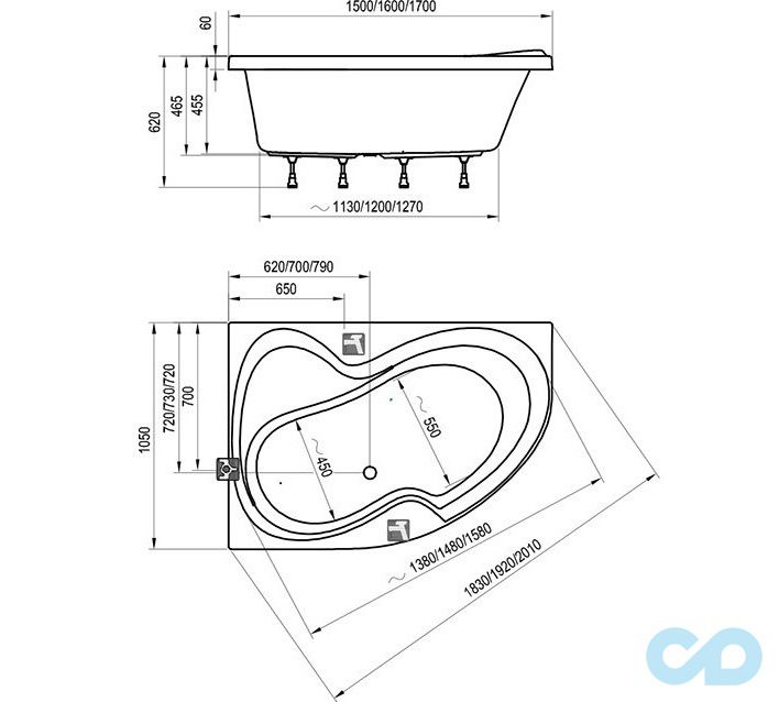 акрилової ванна ravak