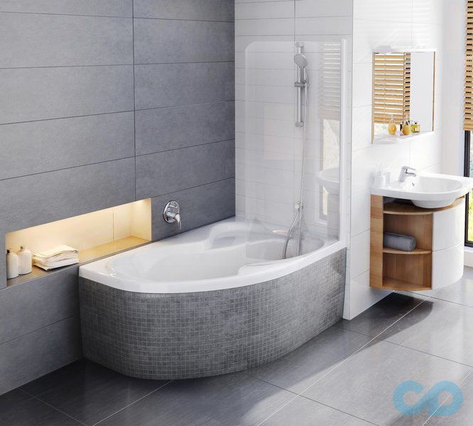 акрилова ванна ravak кутова