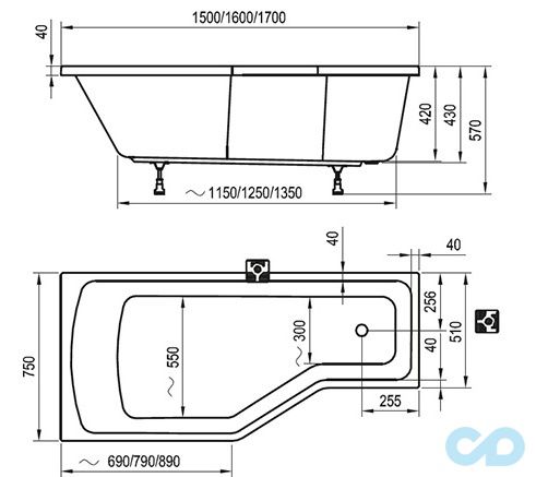 продаж акрилових ванн ravak