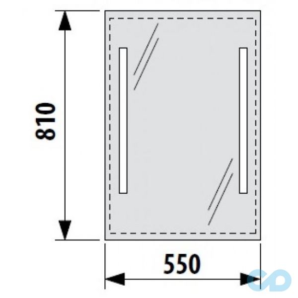 креслення Дзеркало Jika Clear 55 см H4557151731441