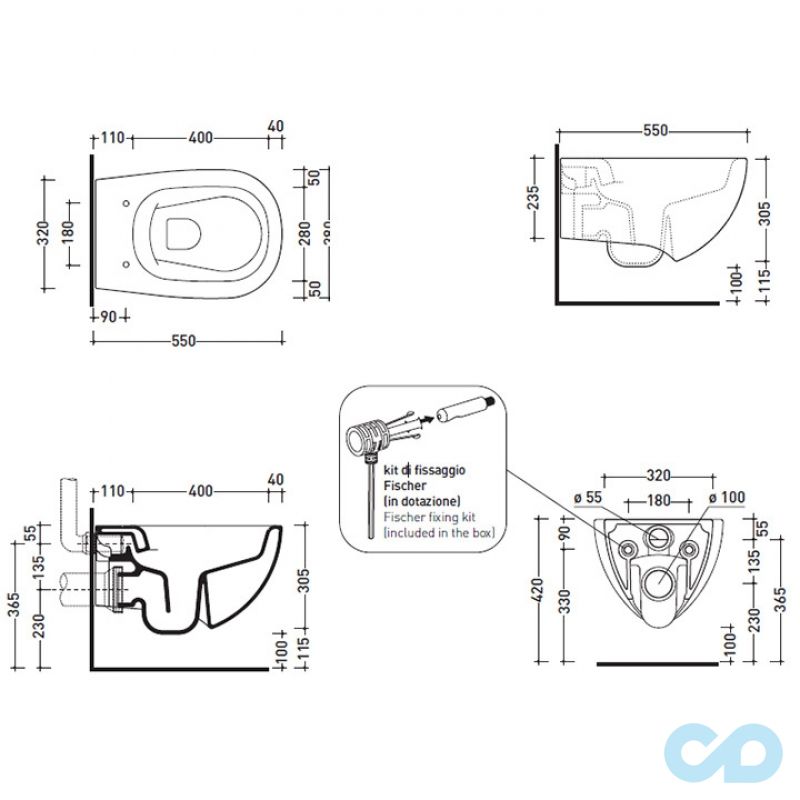 унітаз підвісний