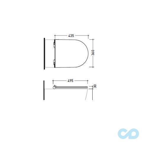 креслення Кришка + сидіння для унтаза Flaminia Link 5051CW05