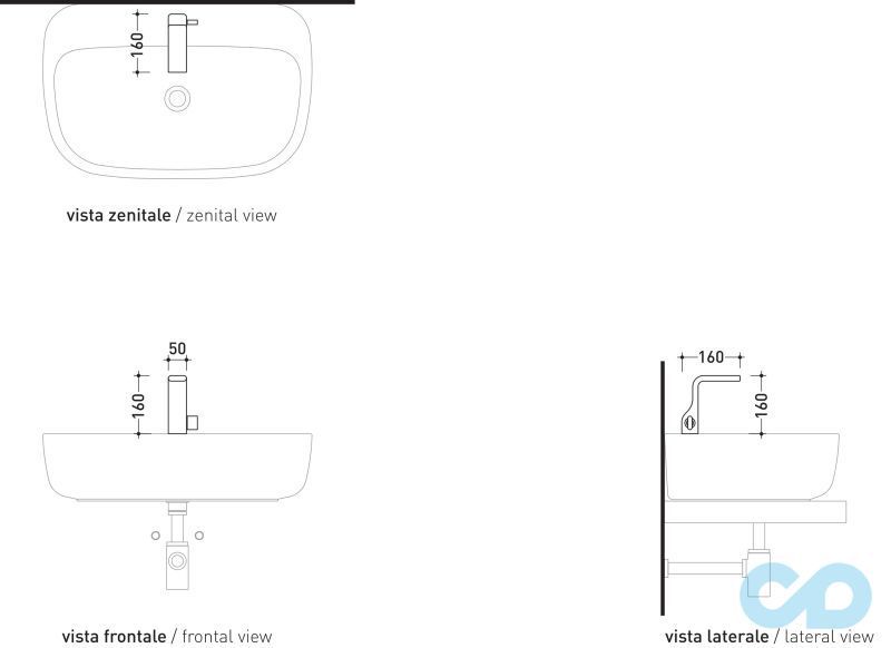 розмір змішувач для раковини flaminia noke nk3220