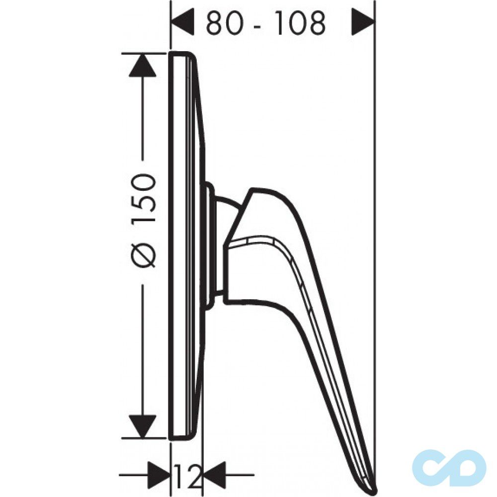 креслення Гігієнічний душ Hansgrohe 71068111 (комплект