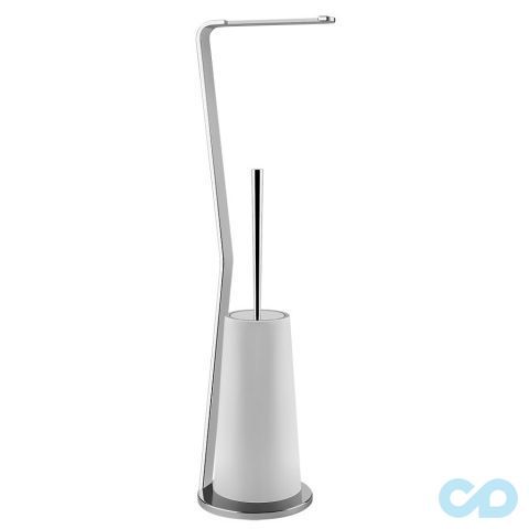 Стійка з тримачем для туалетного паперу і йоржиком Gessi Cono 45633-031 хром