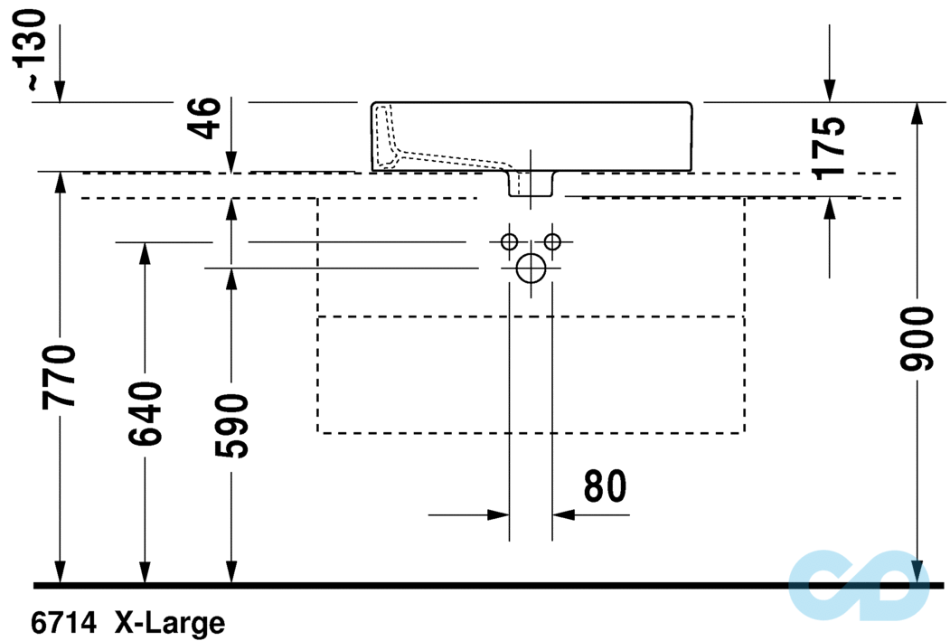 раковина duravit vero 045260 розміри