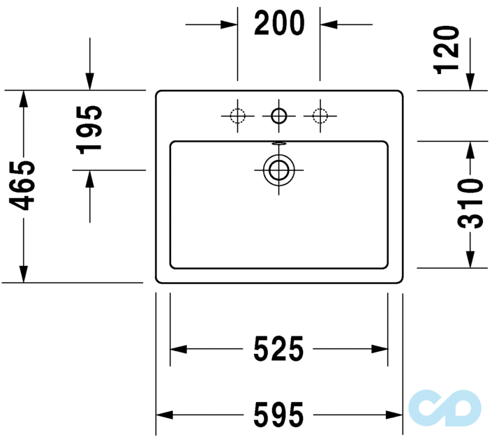 розмір раковина duravit vero 045260