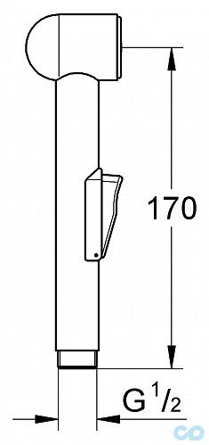 Набір для гігієнічного душу Grohe BauClassic 28343013 технічна схема 3