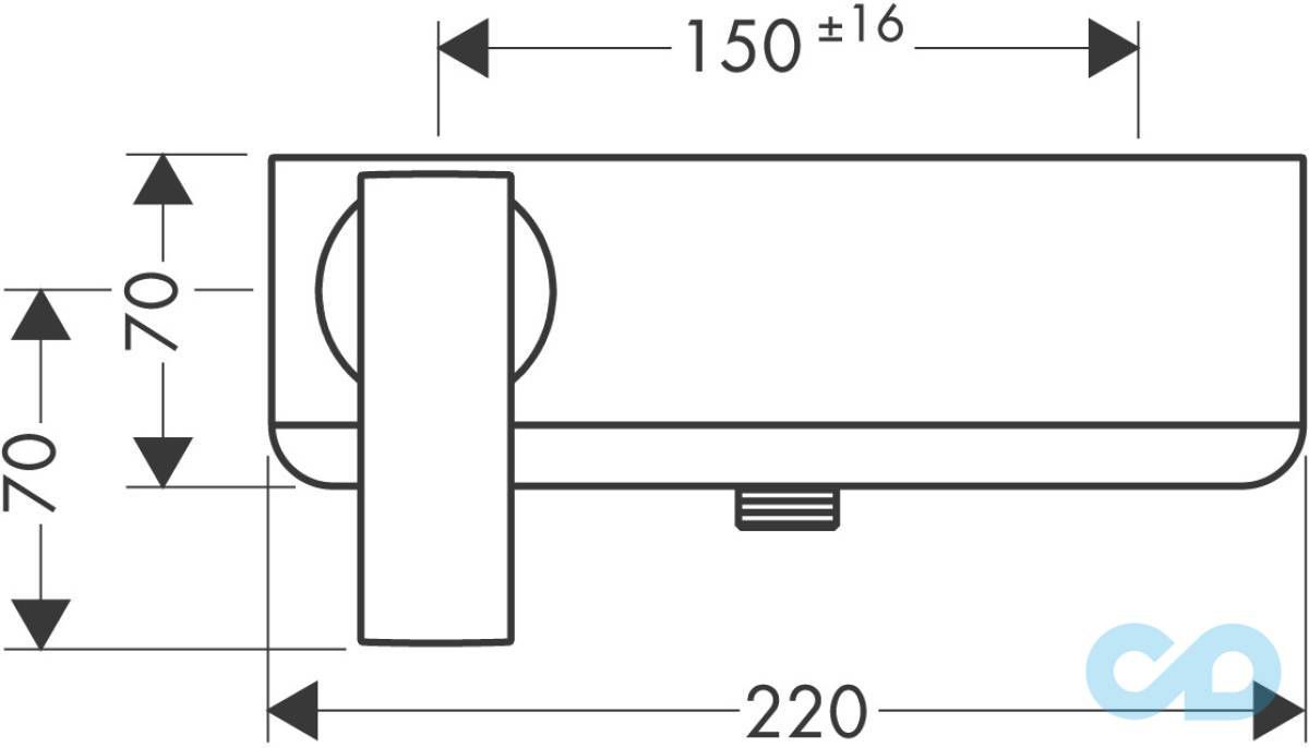 розмір змішувач для душа axor citterio 39600000 вм