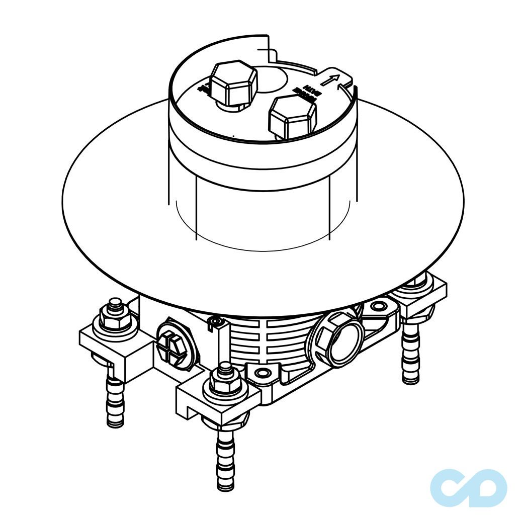 креслення Комплект для прихованого монтажу Kludi Flexx Boxx 88088