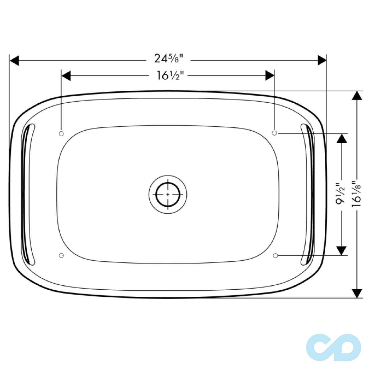 накладна раковина axor urquiola 11300000 розмір