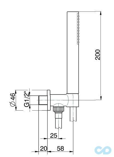 Душевая система Flaminia Fold FL2570 техническая схема 2