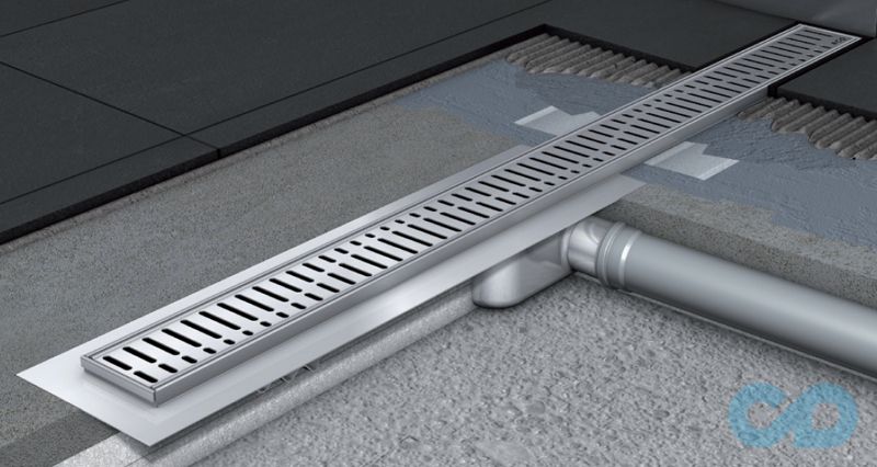 купити дренажний канал ACO ShowerDrain C-line 1185 мм 408720 з фланцем, стандартний сифон