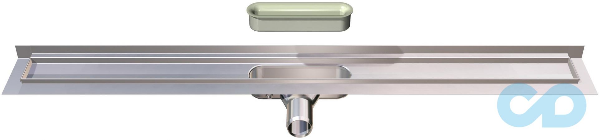 ціна дренажний канал ACO ShowerDrain C-line 685 мм 408764 з вертикальним фланцем, низький сифон