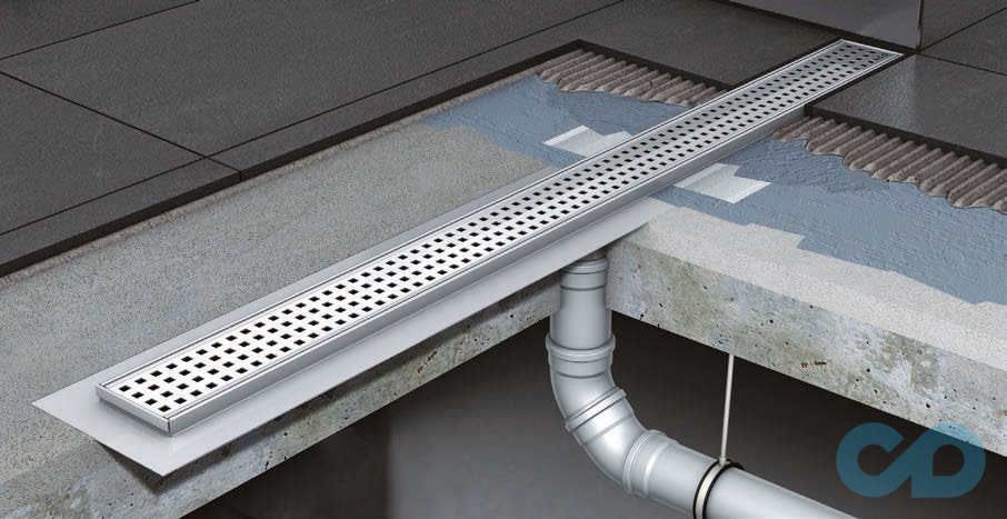 цена дренажный канал aco showerdrain c 985 мм 408753 вертикальный слив, без фланца