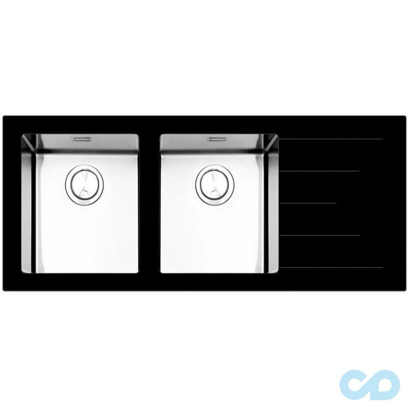 Кухонна мийка Apell Pura 1170 х 510 PU1162IRBC чорне скло