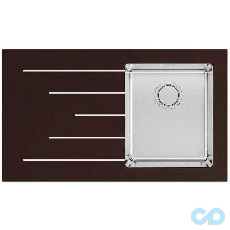 купити кухонна мийка apell pura 870 х 510 pu861ilbc чорне скло