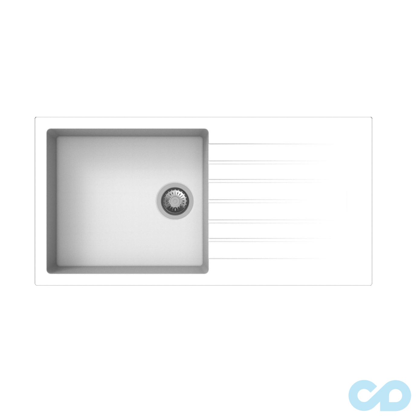 купити гранітна мийка apell pietra plus 1000 х 500 мм ptpl1001gw