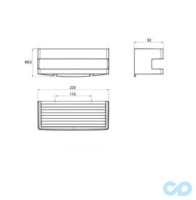 креслення Мильниця-сітка підвісна Emco System 2 3545 001 20