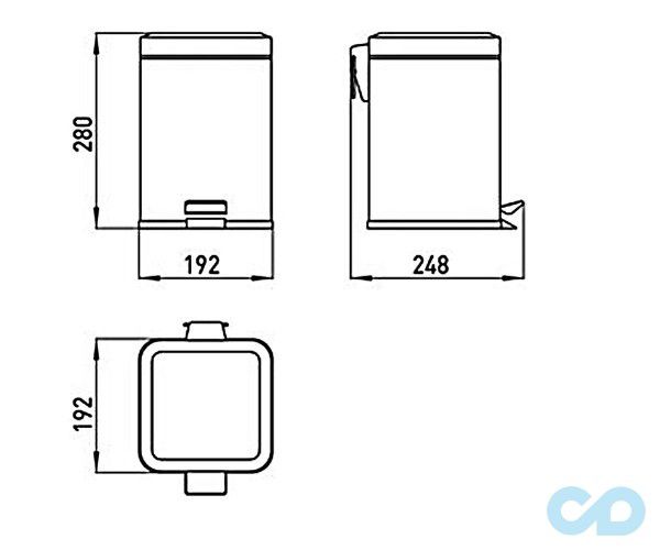 креслення Кошики для сміття Emco System 2 3553 000 05